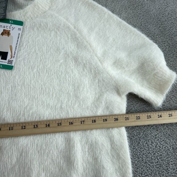 Matty M XL Short Sleeve Eyelash Sweater - 49% Polyester Relaxed NWT 1734 - Picture 6 of 8